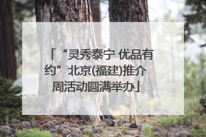“灵秀泰宁 优品有约”北京(福建)推介周活动圆满举办