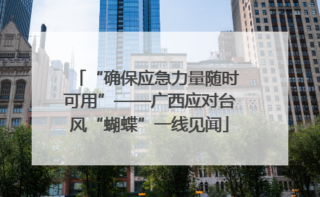 “确保应急力量随时可用”——广西应对台风“蝴蝶”一线见闻