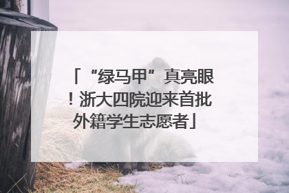 “绿马甲”真亮眼！浙大四院迎来首批外籍学生志愿者