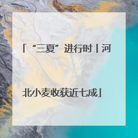“三夏”进行时丨河北小麦收获近七成
