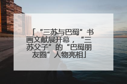 “三苏与巴蜀”书画文献展开幕，“三苏父子”的“巴蜀朋友圈”人物亮相