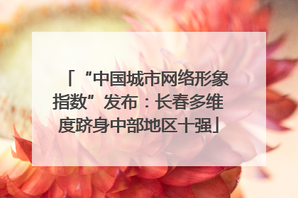 “中国城市网络形象指数”发布：长春多维度跻身中部地区十强