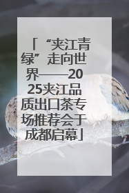 “夹江青绿”走向世界——2025夹江品质出口茶专场推荐会于成都启幕