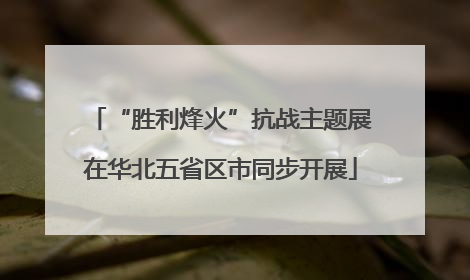 “胜利烽火”抗战主题展在华北五省区市同步开展