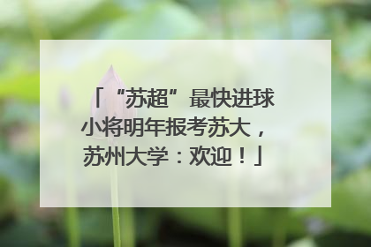“苏超”最快进球小将明年报考苏大，苏州大学：欢迎！
