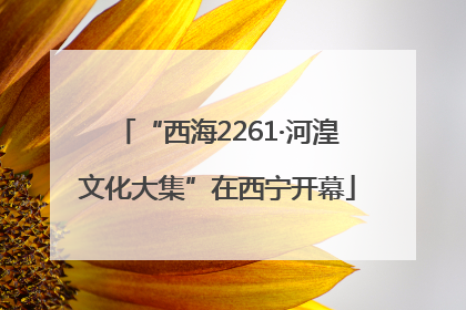 “西海2261·河湟文化大集”在西宁开幕