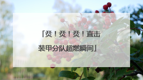 烎！烎！烎！直击装甲分队超燃瞬间