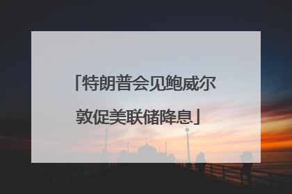 特朗普会见鲍威尔 敦促美联储降息