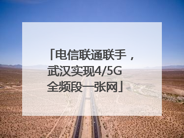 电信联通联手，武汉实现4/5G全频段一张网