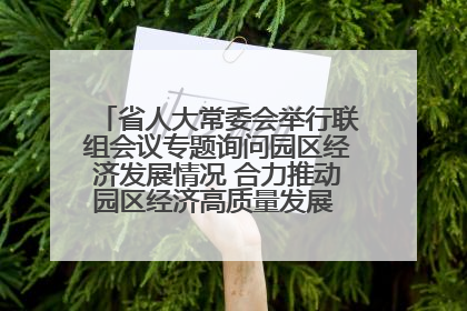 省人大常委会举行联组会议专题询问园区经济发展情况 合力推动园区经济高质量发展 王宁主持会议并讲话 王予波带队到会应询