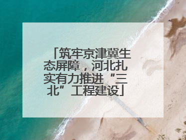 筑牢京津冀生态屏障，河北扎实有力推进“三北”工程建设
