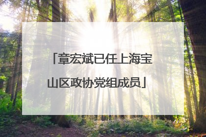 章宏斌已任上海宝山区政协党组成员