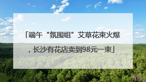 端午“氛围组”艾草花束火爆，长沙有花店卖到98元一束
