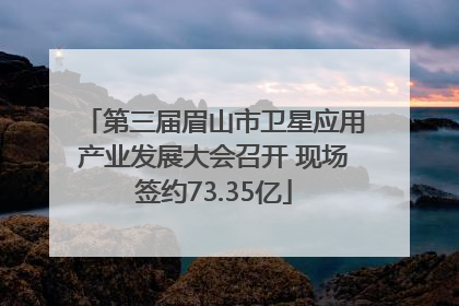 第三届眉山市卫星应用产业发展大会召开 现场签约73.35亿