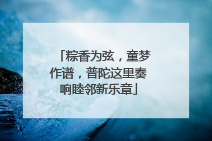 粽香为弦，童梦作谱，普陀这里奏响睦邻新乐章