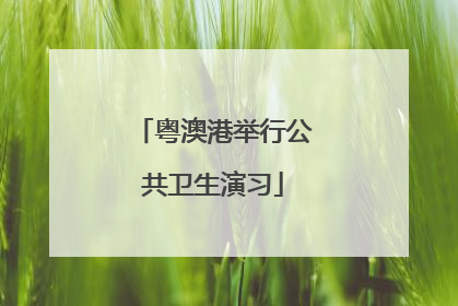 粤澳港举行公共卫生演习