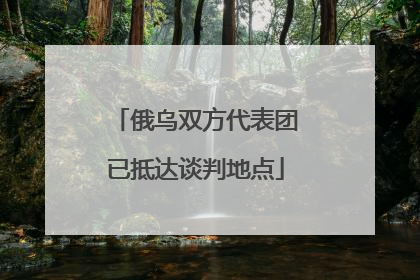 俄乌双方代表团已抵达谈判地点