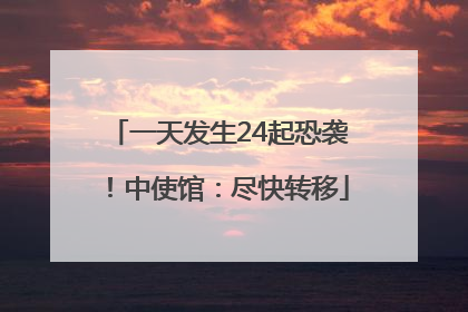 一天发生24起恐袭！中使馆：尽快转移