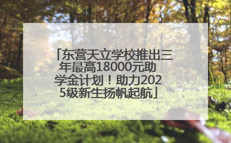 东营天立学校推出三年最高18000元助学金计划！助力2025级新生扬帆起航