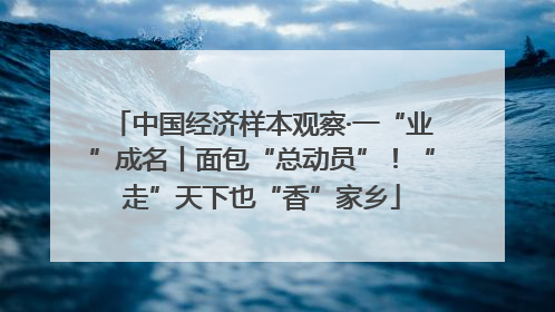 中国经济样本观察·一“业”成名丨面包“总动员”！“走”天下也“香”家乡