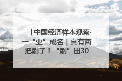 中国经济样本观察·一“业”成名｜真有两把刷子！“刷”出30亿级“颜值经济”