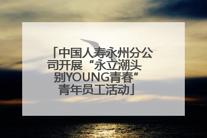 中国人寿永州分公司开展“永立潮头 别YOUNG青春”青年员工活动