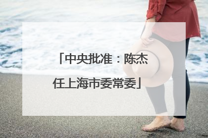 中央批准：陈杰任上海市委常委