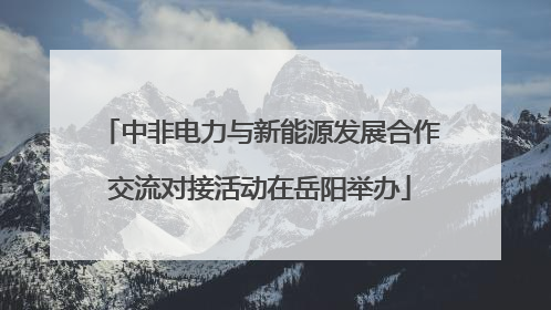 中非电力与新能源发展合作交流对接活动在岳阳举办