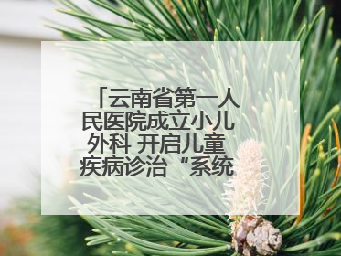 云南省第一人民医院成立小儿外科 开启儿童疾病诊治“系统作战”新时代