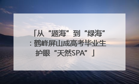 从“题海”到“绿海”：鹤峰屏山成高考毕业生护眼“天然SPA”