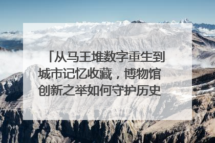 从马王堆数字重生到城市记忆收藏，博物馆创新之举如何守护历史、连接未来？