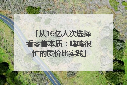 从16亿人次选择看零售本质：鸣鸣很忙的质价比实践