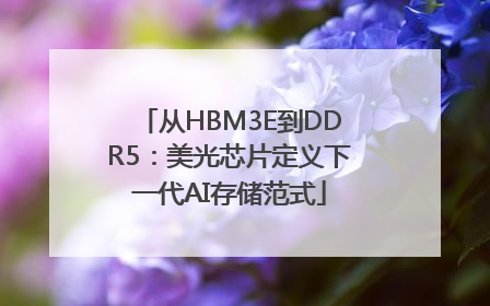 从HBM3E到DDR5：美光芯片定义下一代AI存储范式