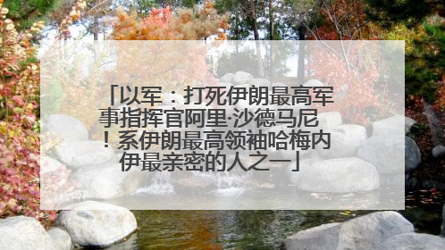 以军：打死伊朗最高军事指挥官阿里·沙德马尼！系伊朗最高领袖哈梅内伊最亲密的人之一