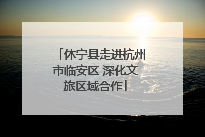 休宁县走进杭州市临安区 深化文旅区域合作