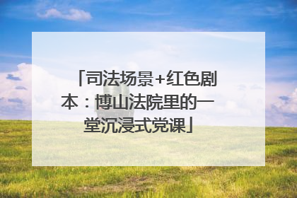 司法场景+红色剧本：博山法院里的一堂沉浸式党课