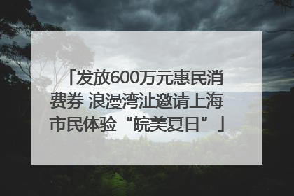 发放600万元惠民消费券 浪漫湾沚邀请上海市民体验“皖美夏日”