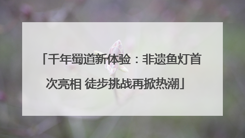 千年蜀道新体验：非遗鱼灯首次亮相 徒步挑战再掀热潮