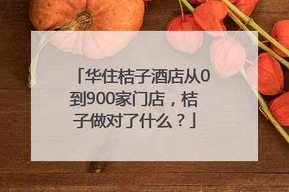 华住桔子酒店从0到900家门店，桔子做对了什么？