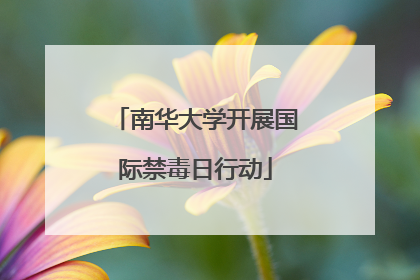 南华大学开展国际禁毒日行动