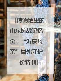 博物馆里的山东抗战记忆①：“沂蒙母亲”冒死守护一份特刊