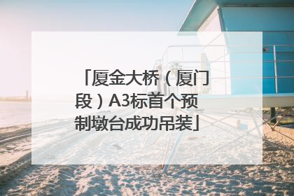 厦金大桥（厦门段）A3标首个预制墩台成功吊装