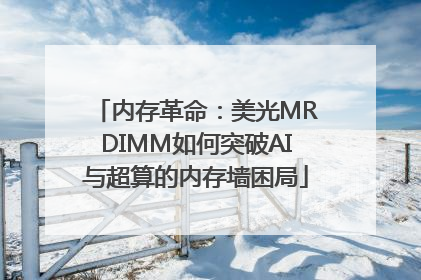 内存革命：美光MRDIMM如何突破AI与超算的内存墙困局