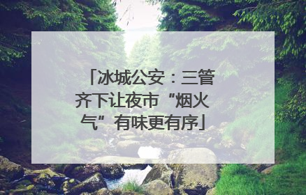 冰城公安：三管齐下让夜市“烟火气”有味更有序
