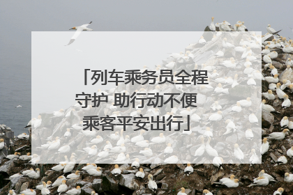 列车乘务员全程守护 助行动不便乘客平安出行