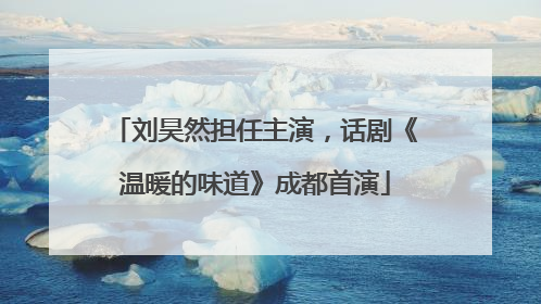 刘昊然担任主演，话剧《温暖的味道》成都首演