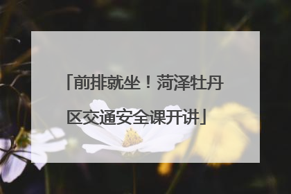 前排就坐！菏泽牡丹区交通安全课开讲