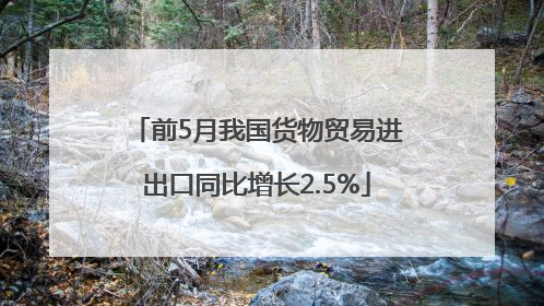 前5月我国货物贸易进出口同比增长2.5%