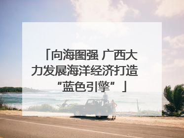 向海图强 广西大力发展海洋经济打造“蓝色引擎”