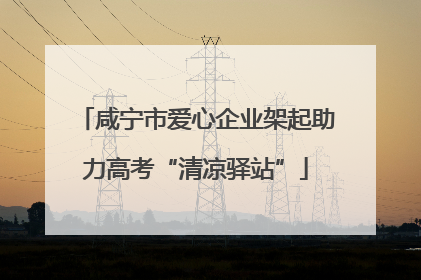 咸宁市爱心企业架起助力高考“清凉驿站”